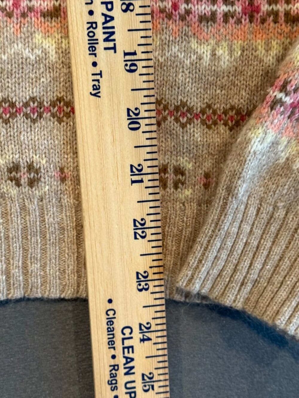 American Eagle Women’s XL Fair Isle Angora Wool Cashmere Sweater Y2K - Picture 6 of 8